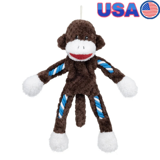 Tough Buddy Monkey Dog Toy Rope Chew