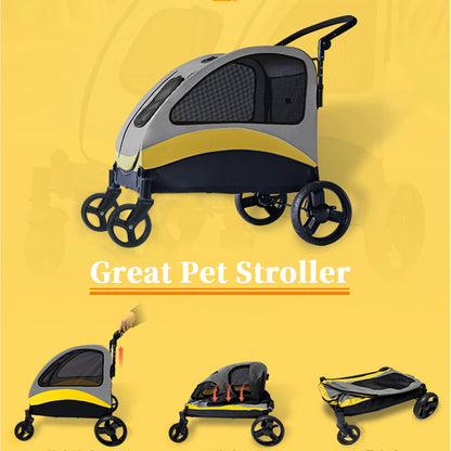 Portable Dog Stroller for Large Dogs Foldable