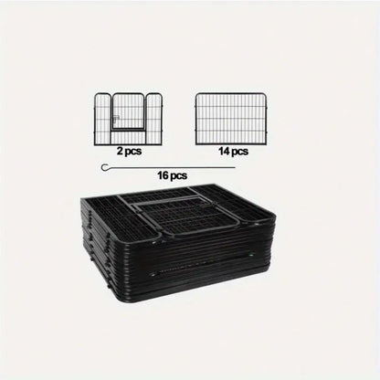16 Panel Heavy Duty Metal Exercise Playpen