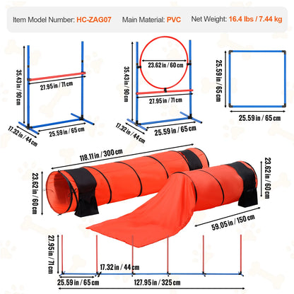 Dog Agility Training Equipment 4 PCS Set