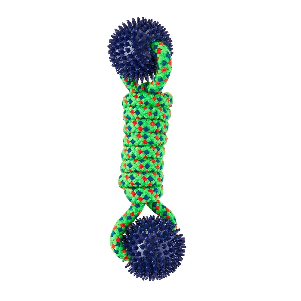 Chew Toy with Rope Coil and Spiky Balls