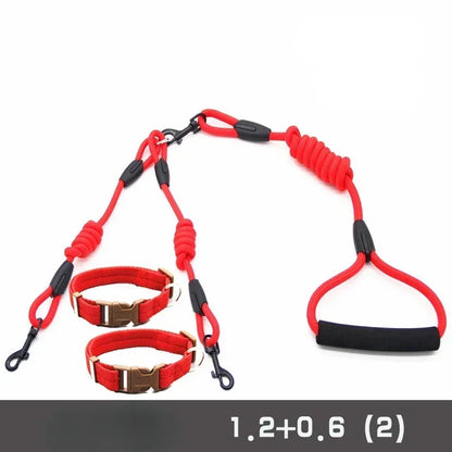 Small Nylon Double lead leash