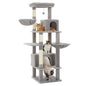 Cat Tower with Super Large Metal Hammock and 2 Big Condos