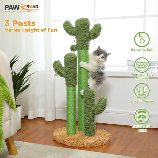 Cat Scratching Post with 3 Natural Scratching Poles
