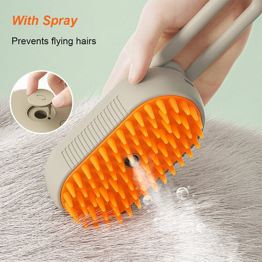 Cat Steam Brush Steamy Dog Brush 3 in 1 Electric