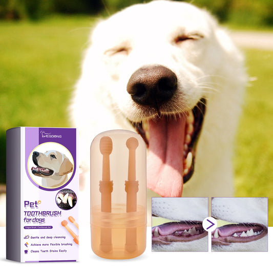Pet Tongue And Toothbrush Silicone 2 Sets