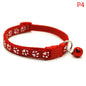 Cute Paw Print Adjustable Bell Pets Collar