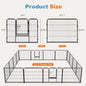 16 Panel Dog Playpen with Doors