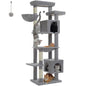 Multi-Level Plush Cat Condo with Scratching Posts