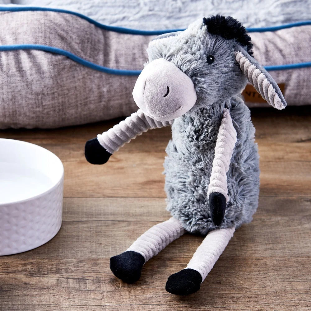 Plush Dog Toy Donkey Squeaker Crinkle Toy