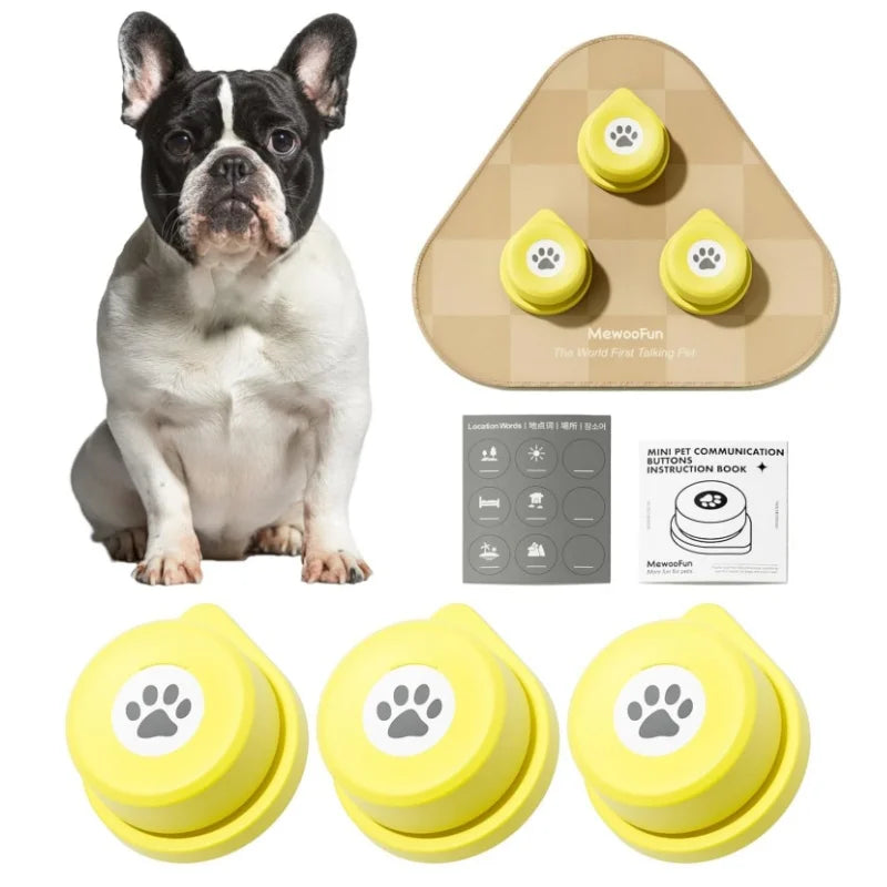 Dog Talking Button Set with Mat- 12 Pack