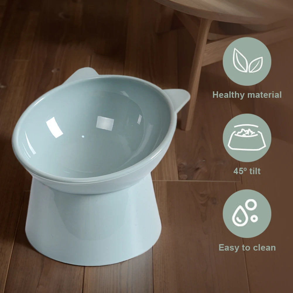 Tilted Food Bowl- Elevated Raised Dog Bowl Non Slip