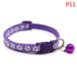 Cute Paw Print Adjustable Bell Pets Collar