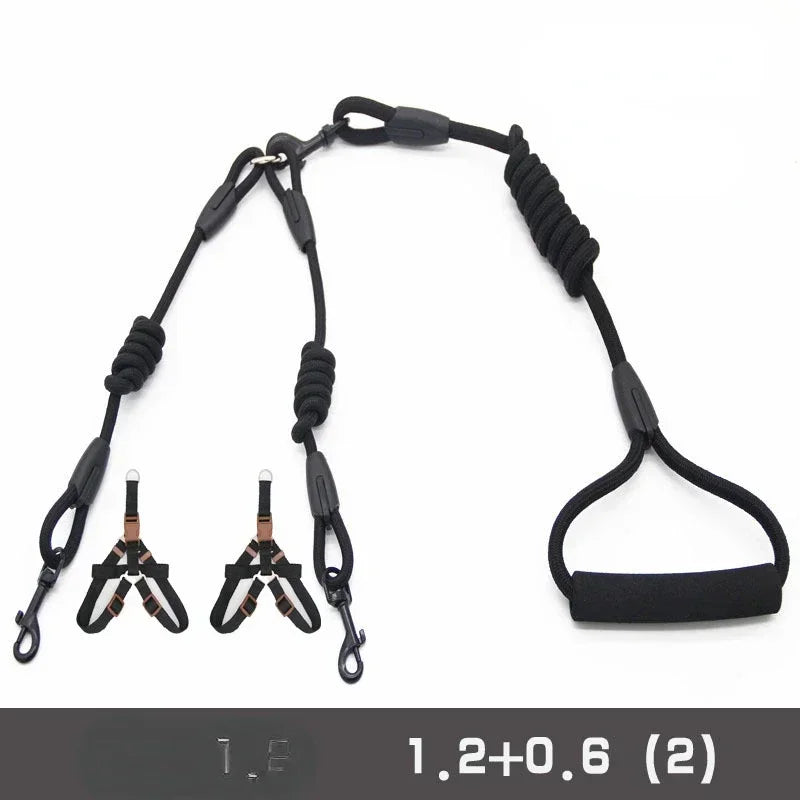 Small Nylon Double lead leash