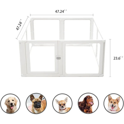 Clear Dog Playpen with Door