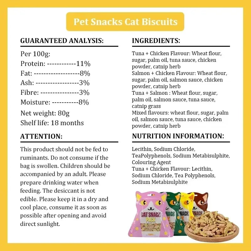 Cat Biscuits Salmon, Chicken, Tuna