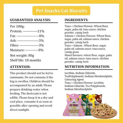 Cat Biscuits Salmon, Chicken, Tuna