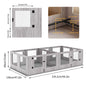 Tempered Glass Pet Whelping Box with Waterproof Pad