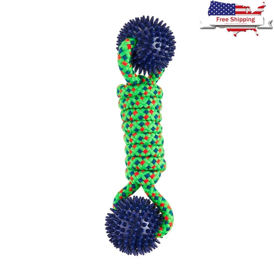 Chew Toy with Rope Coil and Spiky Balls