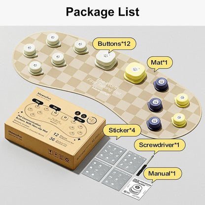 Dog Talking Button Set with Mat- 12 Pack