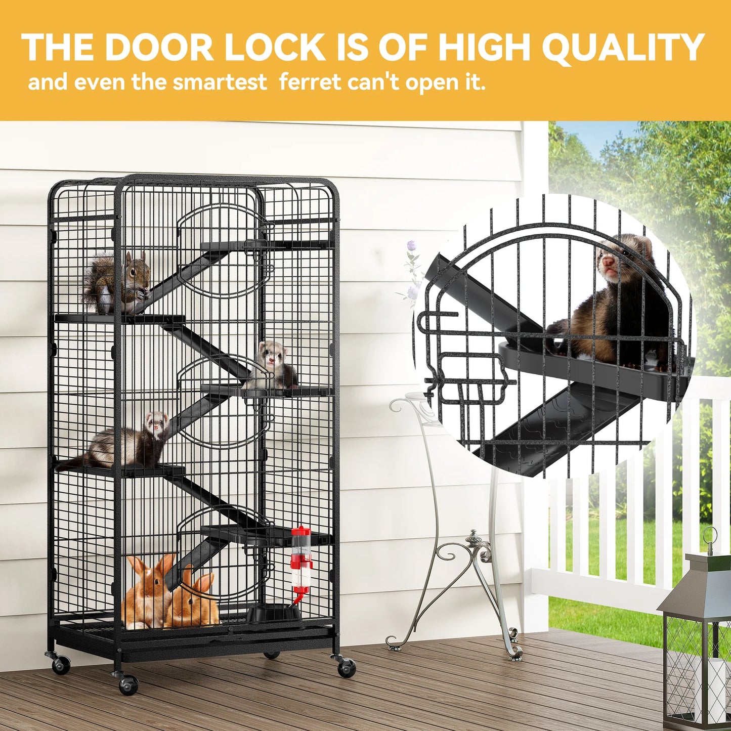 52" Large Pet Cage w/ Wheels