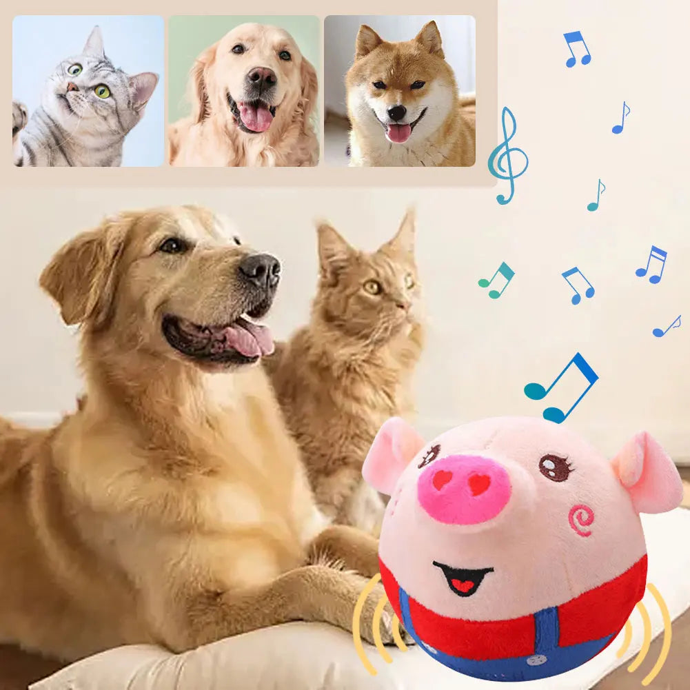 Cartoon Pig Active Moving Pet Plush Toy