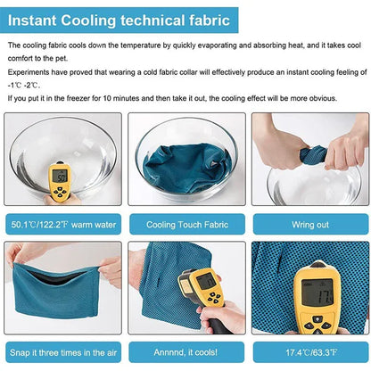 Reusable Instant Cooling Bandana with Leash Hole