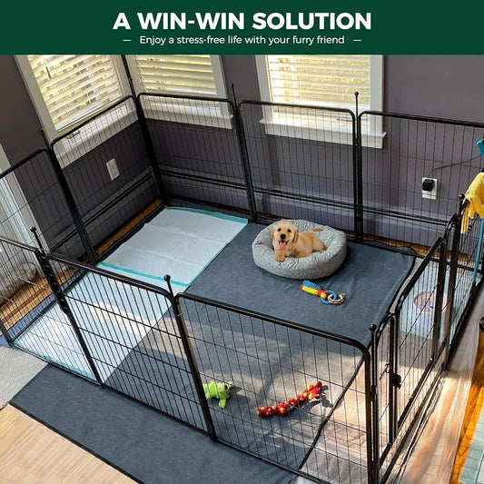40" 8 Panels Portable Metal Fence