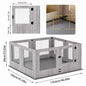 Tempered Glass Pet Whelping Box with Waterproof Pad