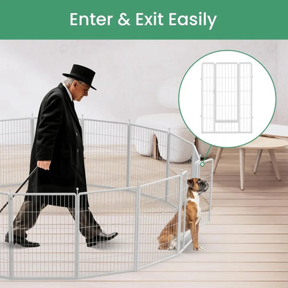 Dog Playpen, 40" Height 16 Panels Fence