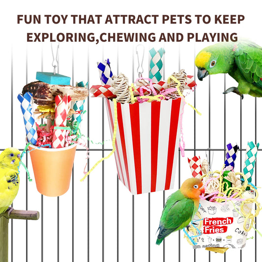 3PCS Hanging Bird Shredding Toys