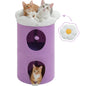 2-Story Large Cat House with Removable Flower Cat Bed