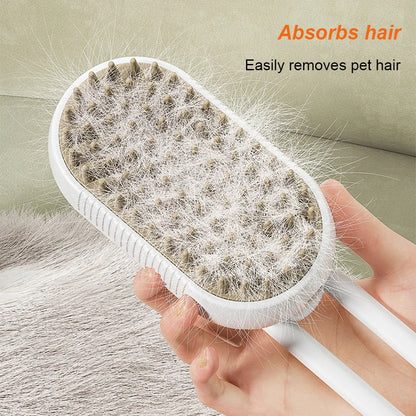 Cat Steam Brush Steamy Dog Brush 3 in 1 Electric