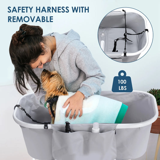 Portable Pet Bathtub Foldable Elevated