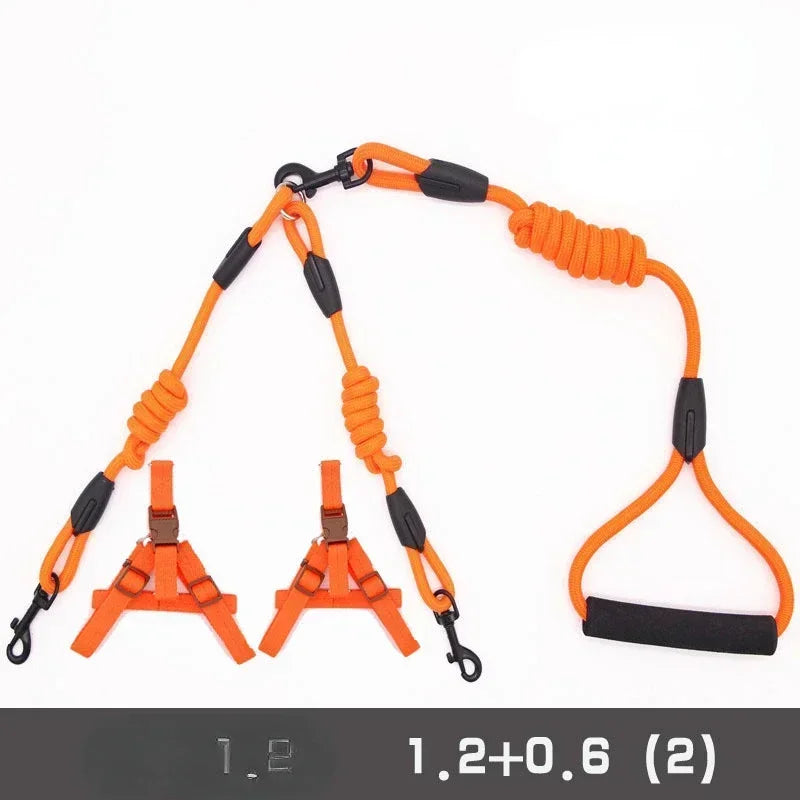 Small Nylon Double lead leash