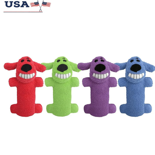 Loofa Plush Dog Toy Squeaky