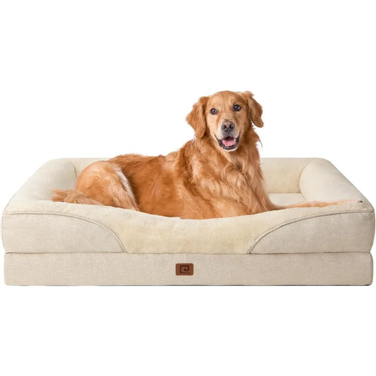 42 Inch Grey XL Memory Foam Dog Bed