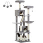 Multi-Level Plush Cat Condo with Scratching Posts