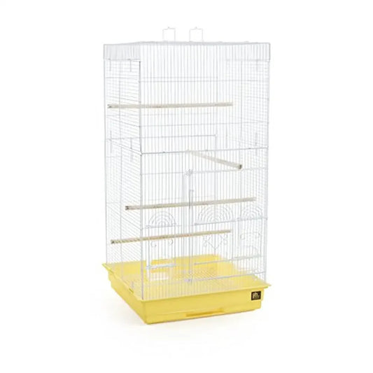 Tall Bird Cage 4 Wood Perches 2 Cups 18x18x36