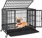 43" Metal Open Top Stackable Heavy Duty Dog Cage