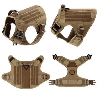 Military Dog Harness Leash Bags Set
