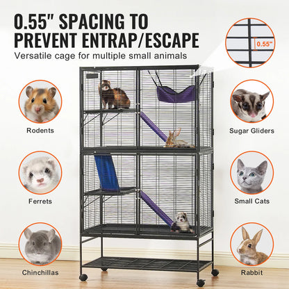 64.6" Rolling Large 4-Tier Critter Nation Cage