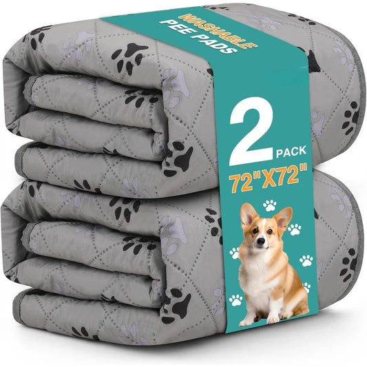 2 Pack Extra Large 72"X72" Washable Pee Pads