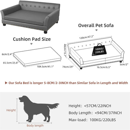 Heavy Duty Large Raised Sofa Dog Bed