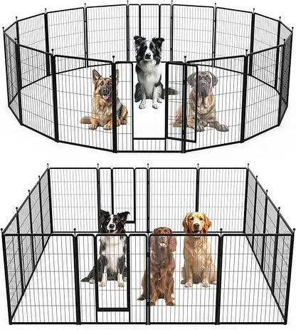 Dog Playpen, 40" Height 16 Panels Fence