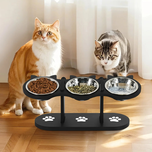3 Bowls in 1 Feeder Feeding & Watering Supplies