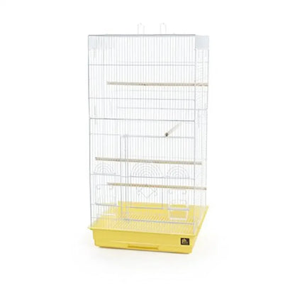 Tall Bird Cage 4 Wood Perches 2 Cups 18x18x36