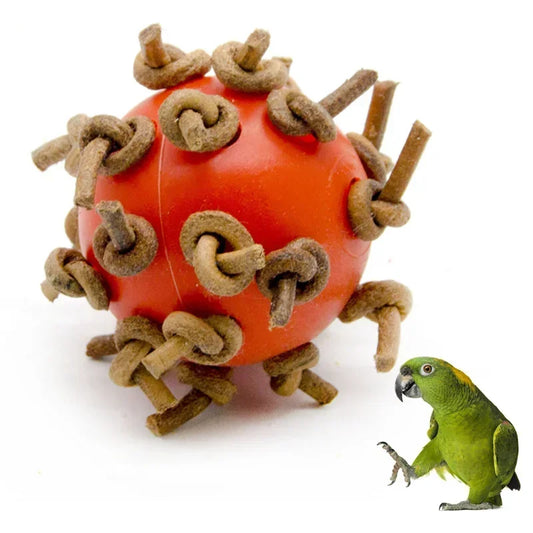 Bird Ball Chew Toy with Knots 4cm Foot Toy