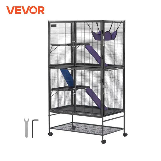 64.6" Rolling Large 4-Tier Critter Nation Cage