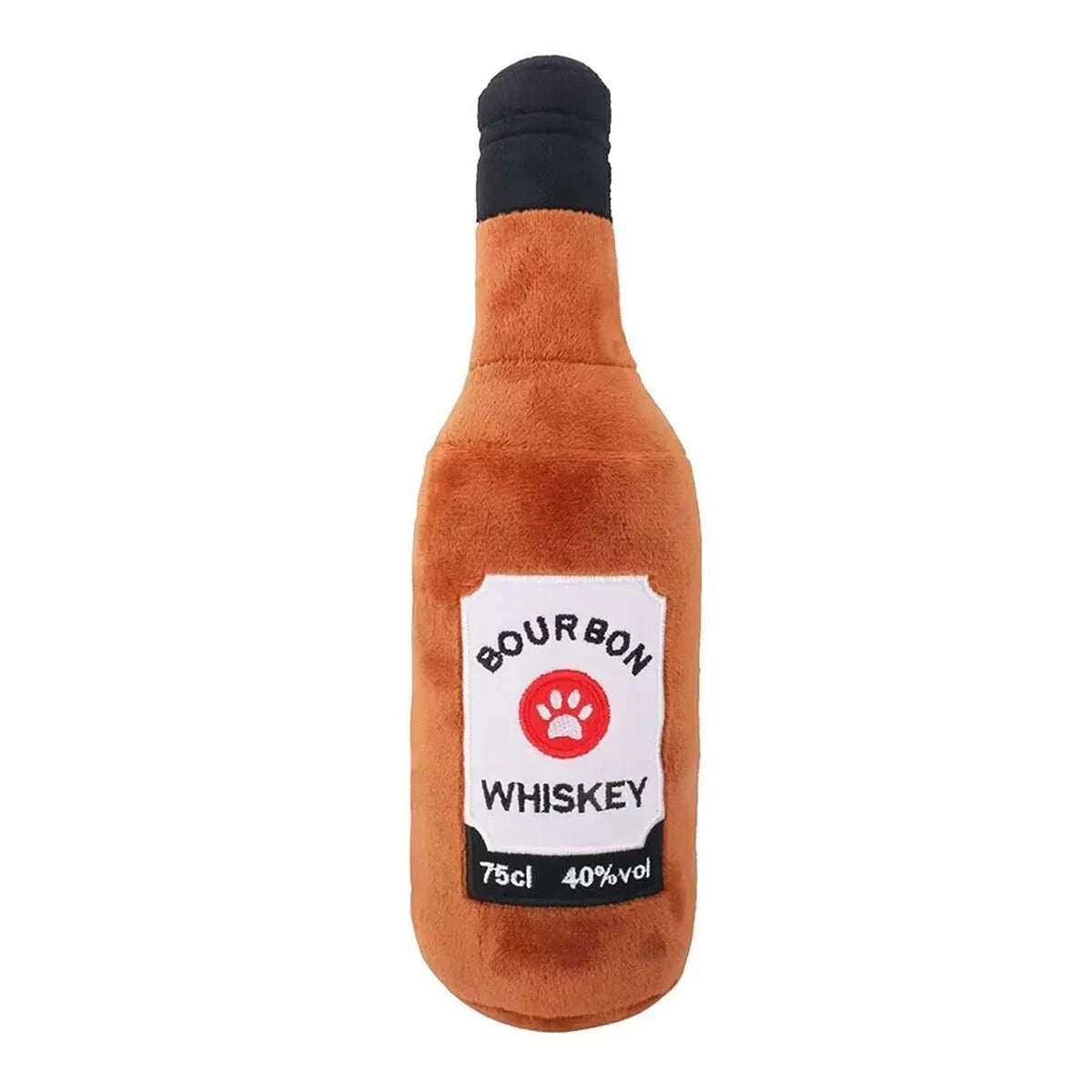 6 Plush Alcohol - Bottle Shaped Dog Toys with Sound